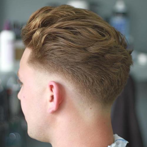 Low Taper Fade Straight Long Hair