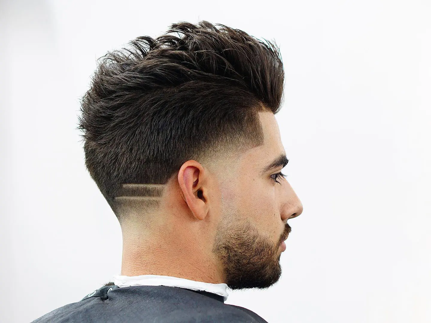 Low Taper Fade With Design In The Back