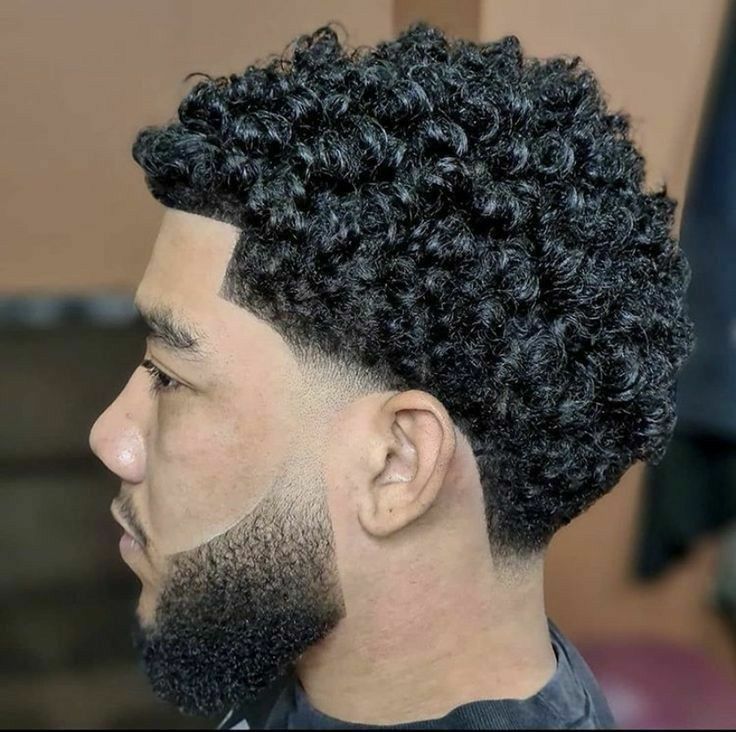 Low Taper Fade Long Curly Hair