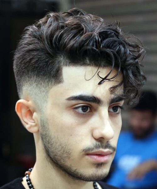 Low Taper Fade Wavy Hair