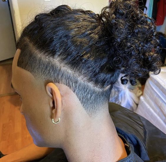 Ponytail Long Hair Low Taper Fade