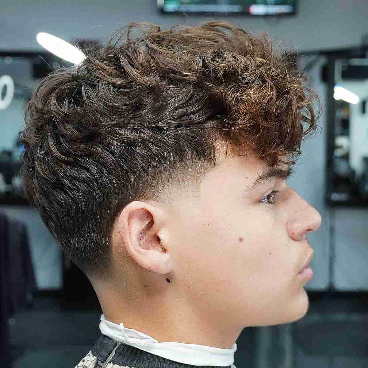 Low Taper Fade With Messy Hair